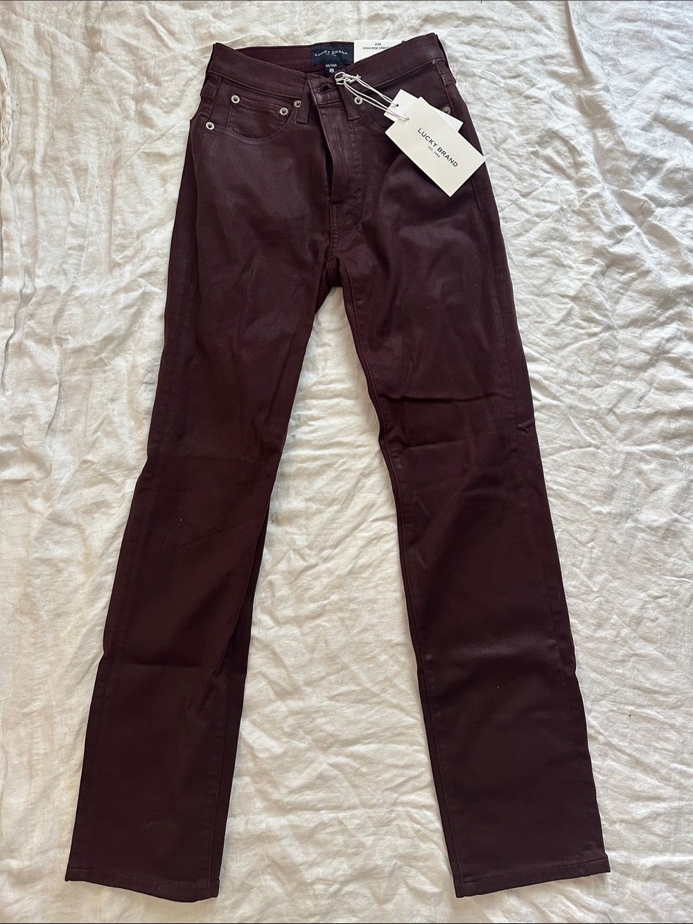 Lucky Brand Women’s Burgundy Straight Jeans
